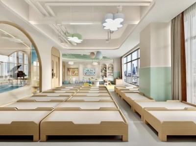 现代幼儿园教室3D模型下载